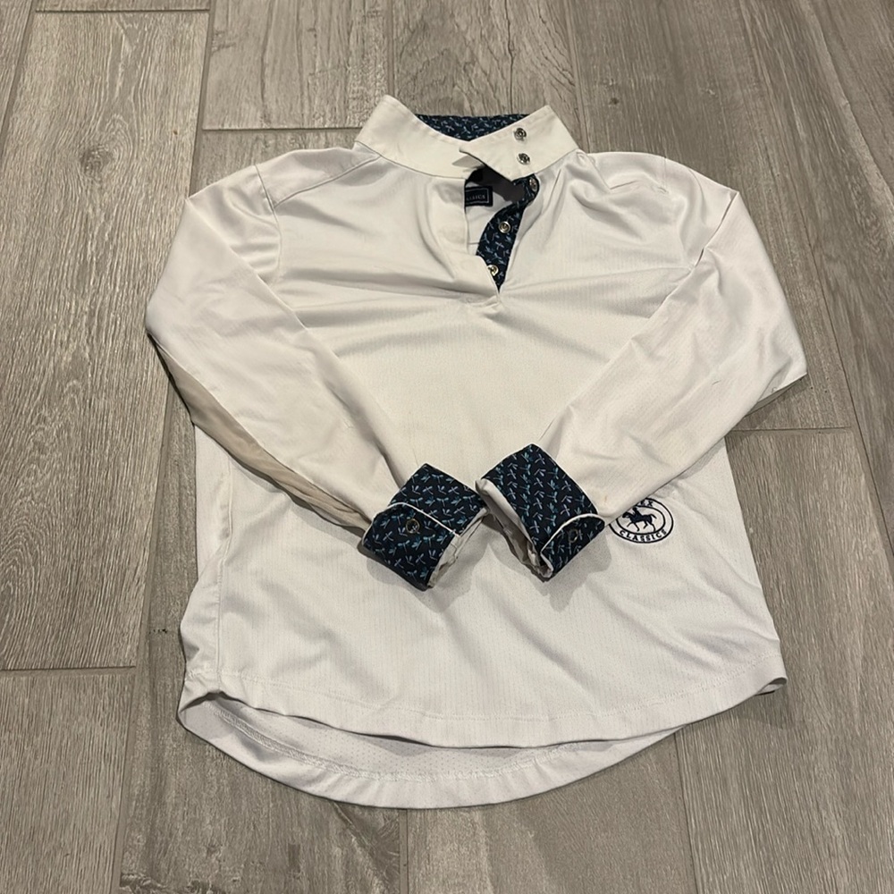 Essex Classics Kids Show Shirt, M, White with Firefly Pattern